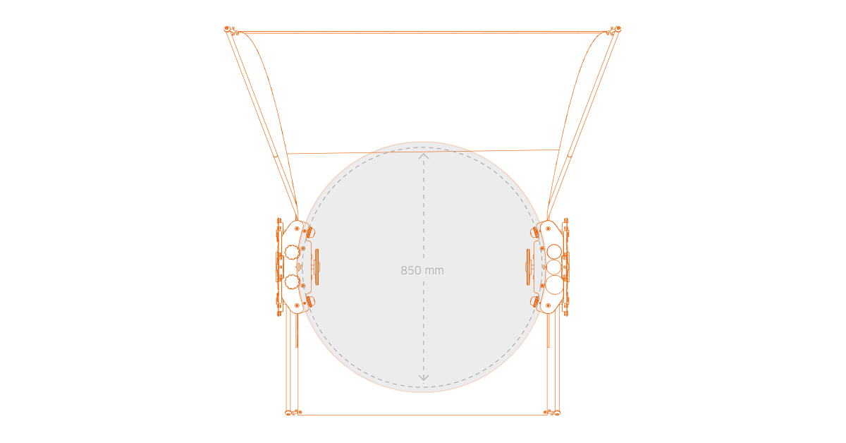 850 mm optical glass plate turntable