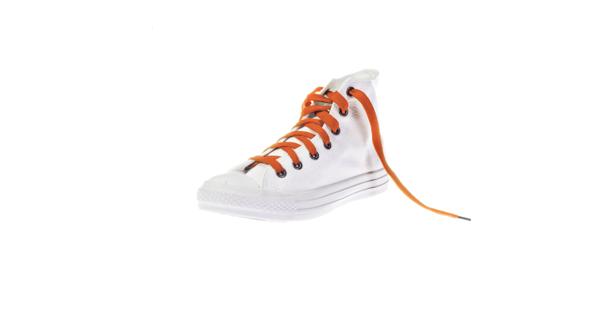 Product configurator white shoe changing lace colors.