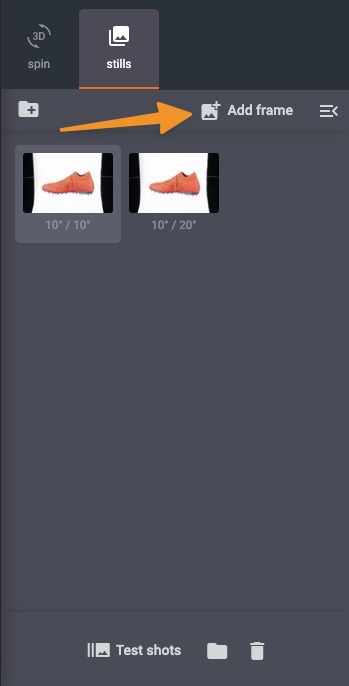 Still image folder add frame