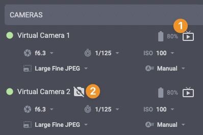 Camera configuration interface