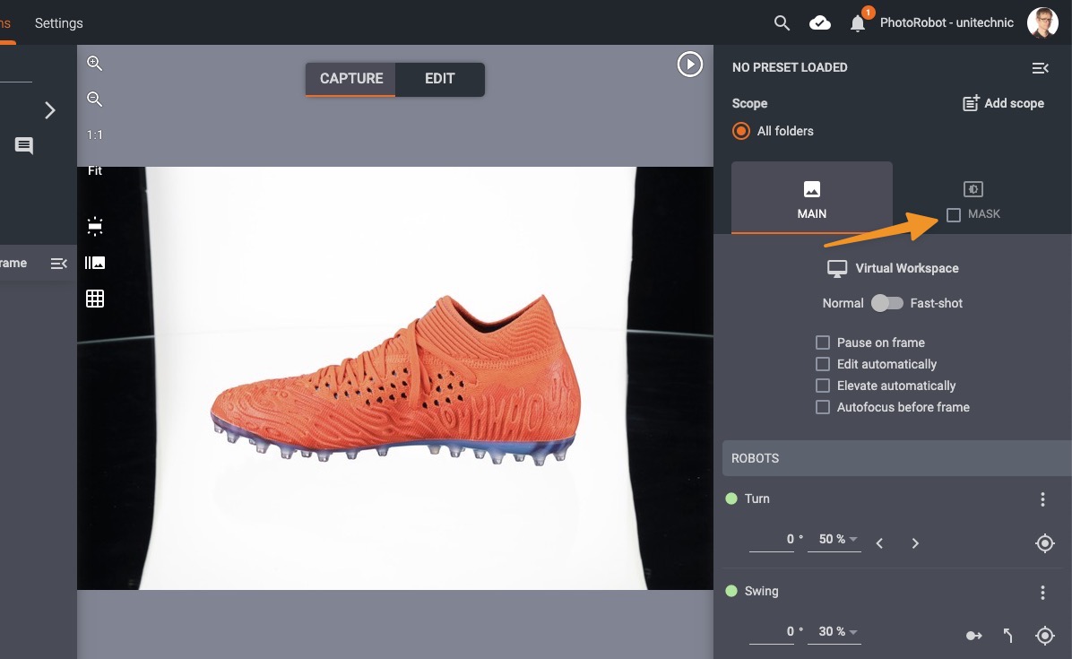 Enable Freemask background removal