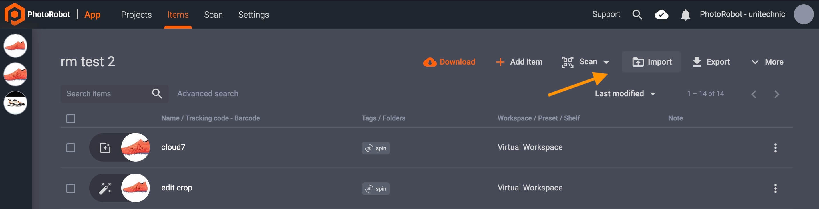 import presets via csv