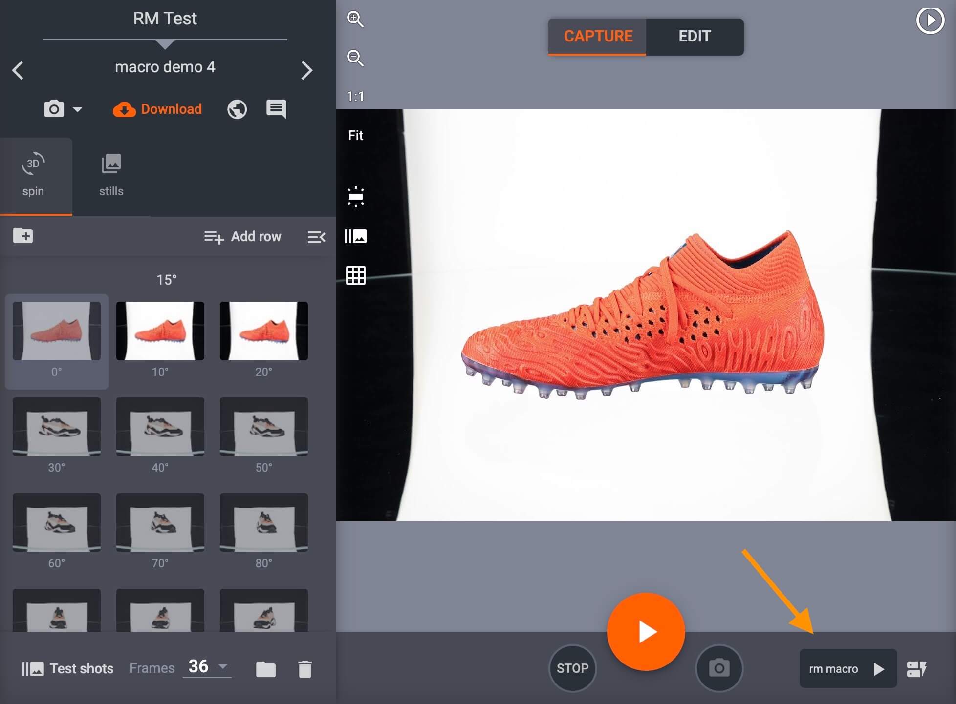 Run previous software macro