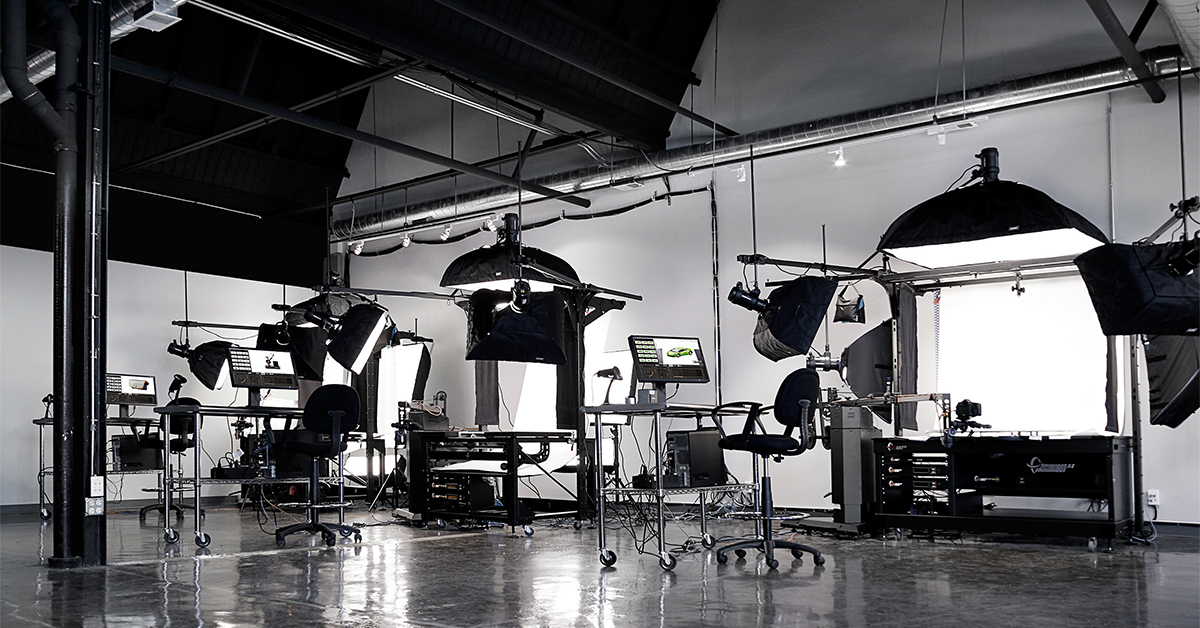 Large eCommerce product photography studio setup