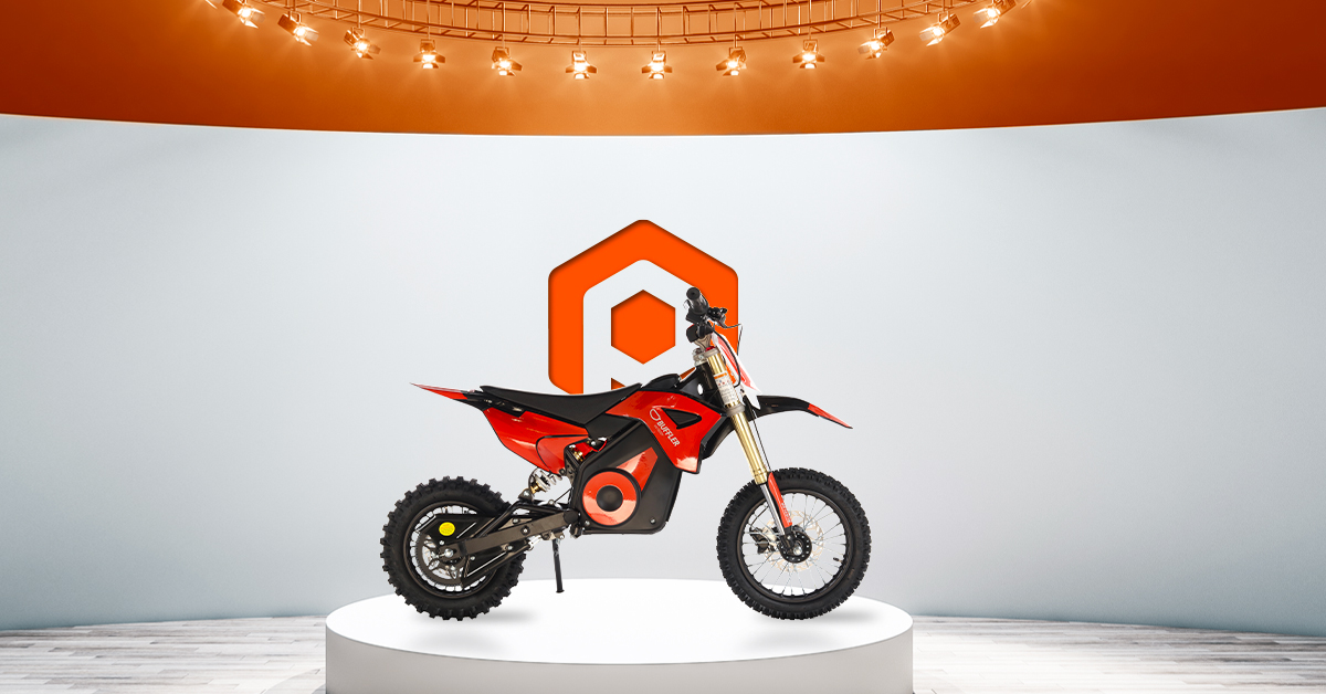 Buffler dirt bike in PhotoRobot showroom