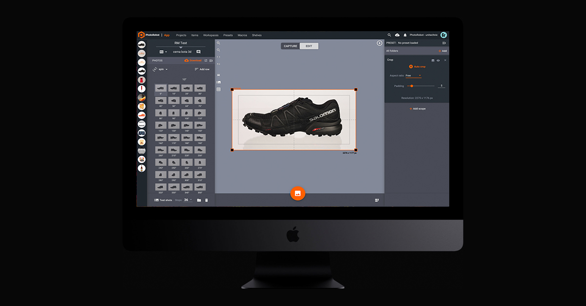 Crop images before generating 3D model.