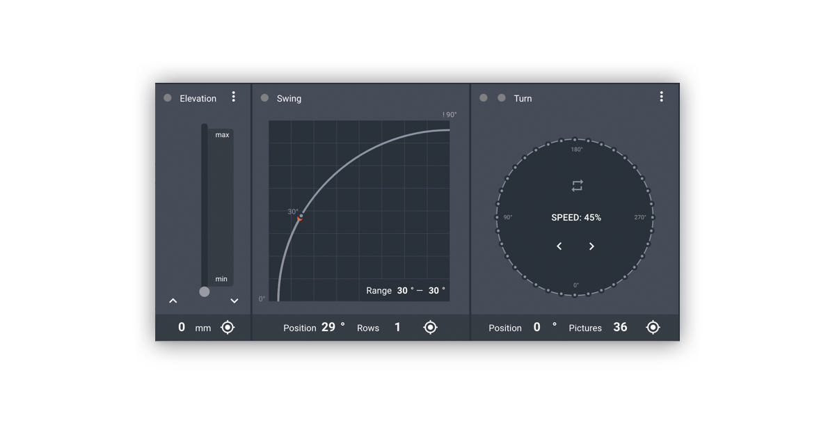 Remote control interface for all studio robots.