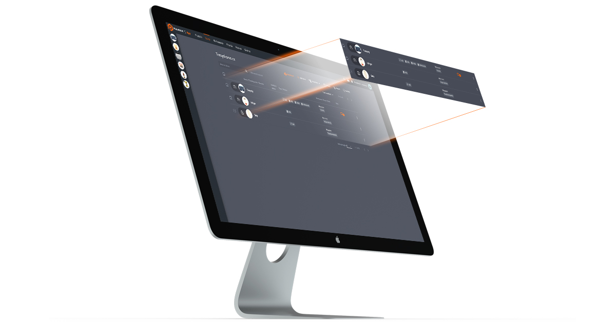 Photo editing software user interface.