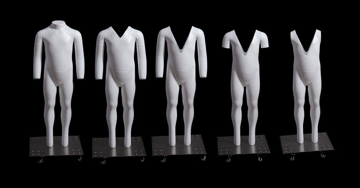 Photo of small configurable mannequin for kidswear.