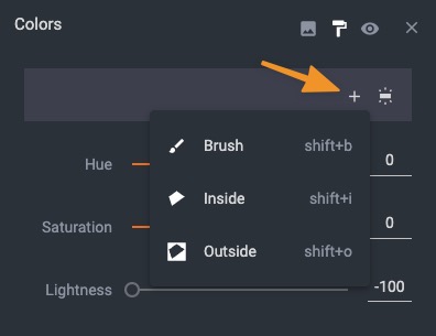Mask editing options