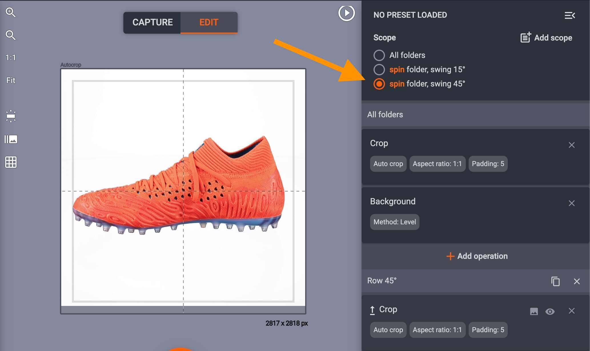 add scope swing 45 angle
