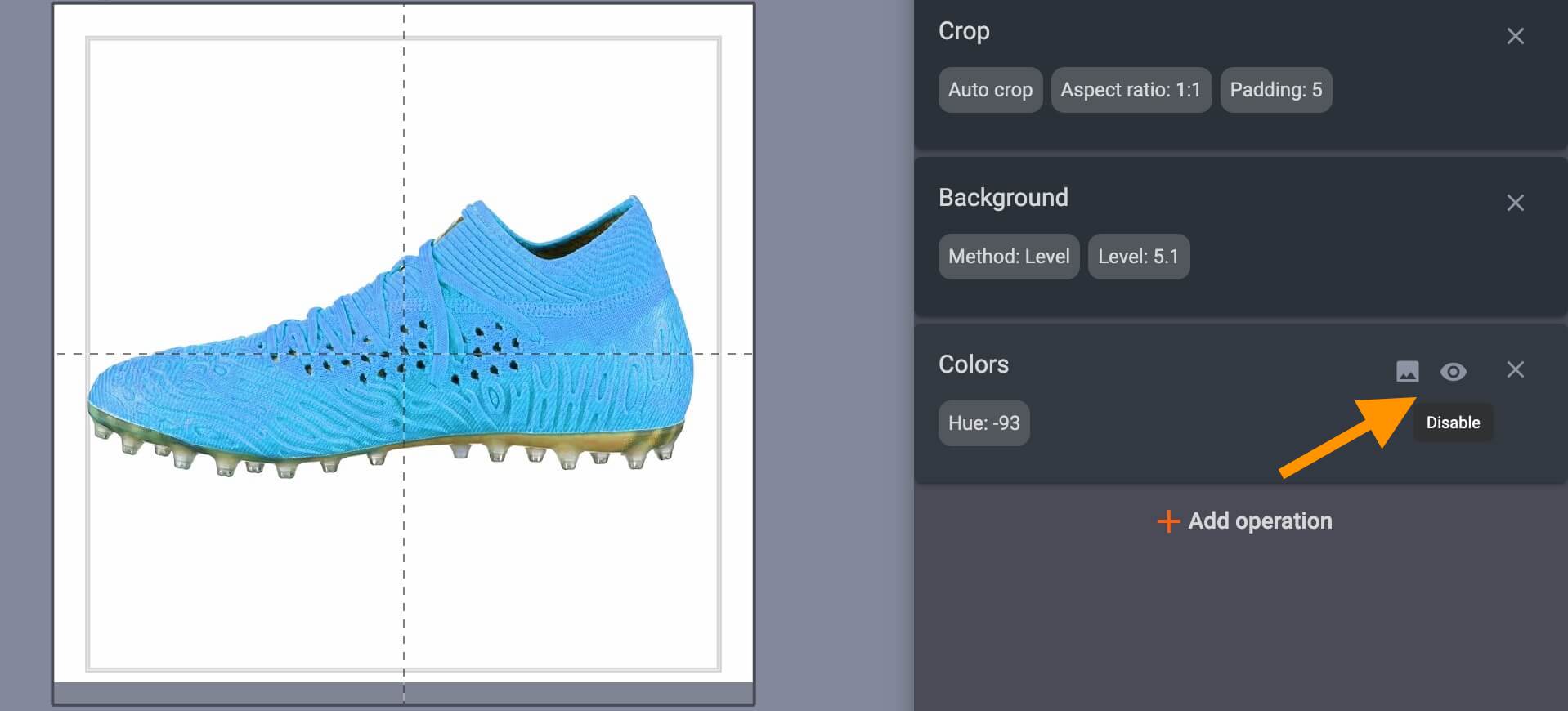 Disable scope settings