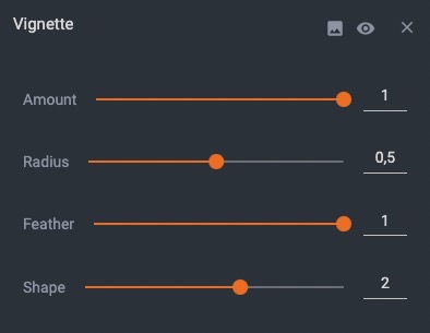 Use vignette to mask picture edges