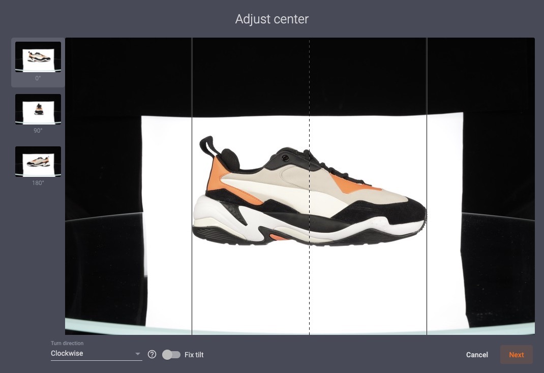Adjust center manually