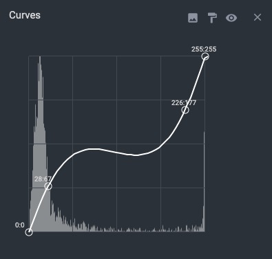 Use Curves to adjust lightness