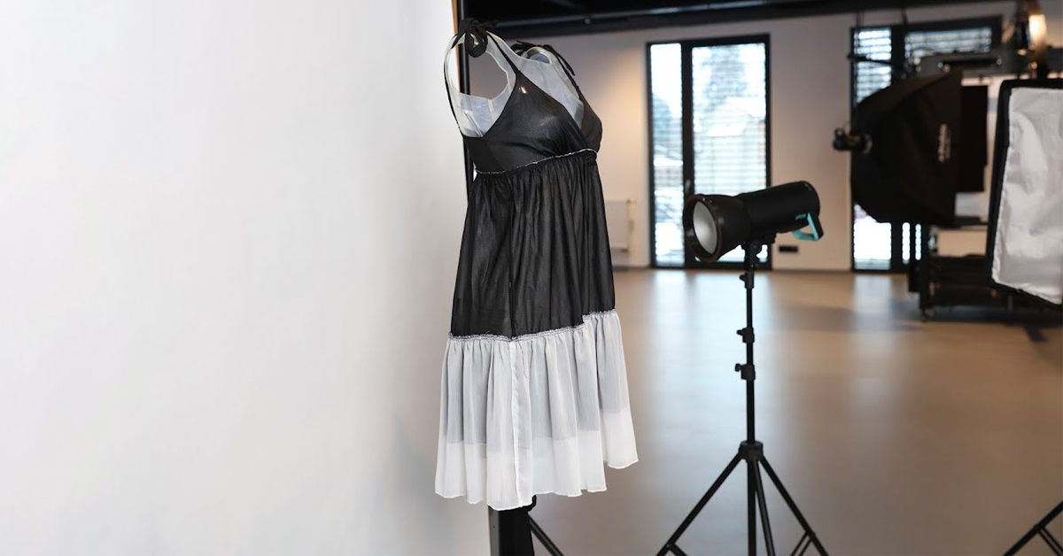 Spaghetti dress on mannequin