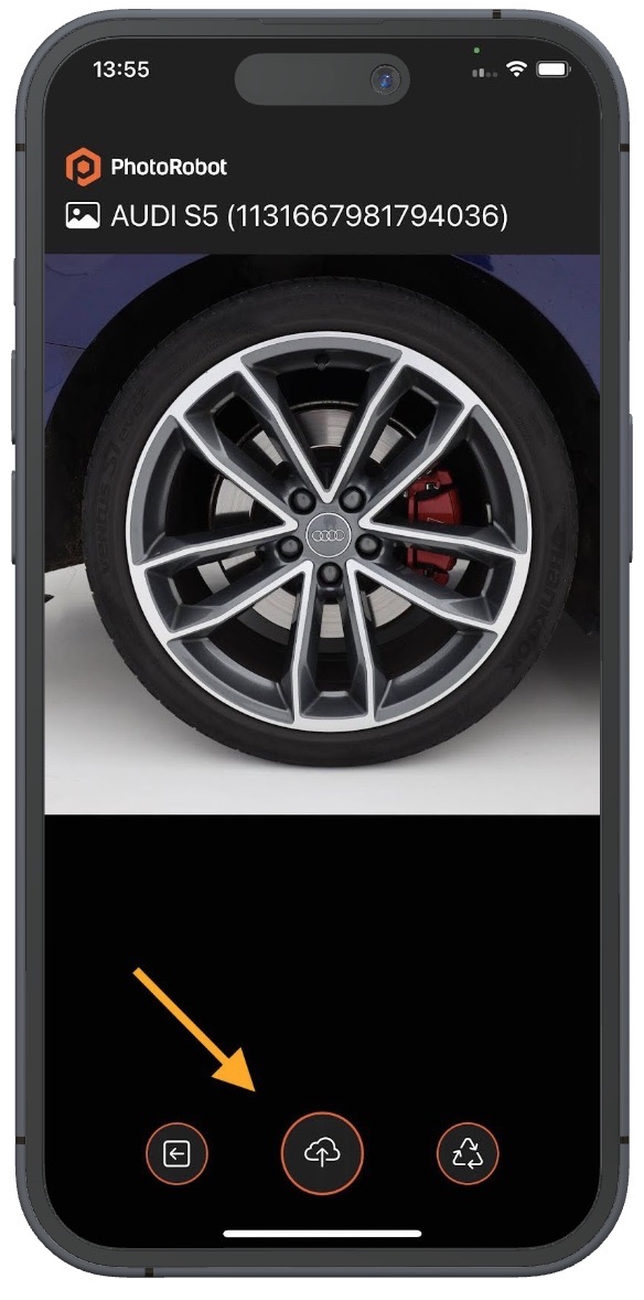 Confirm photos to automatically upload files to appropriate storage folders.