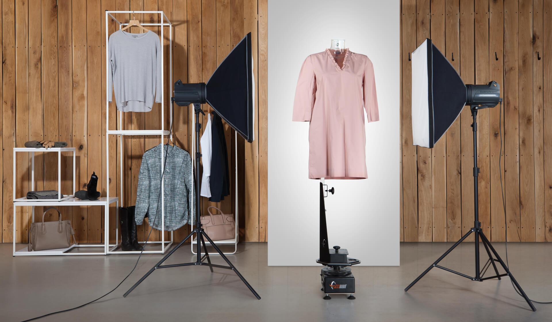 clothing photography studio setup