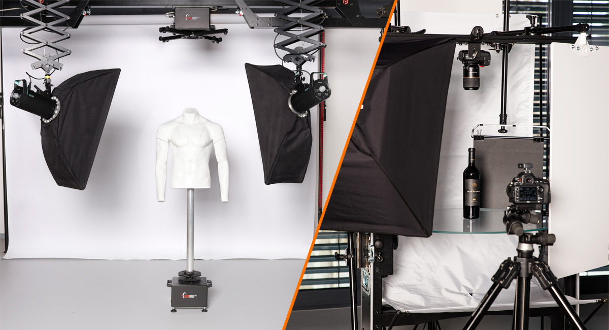 Tabletop photography and mannequin photography equipment