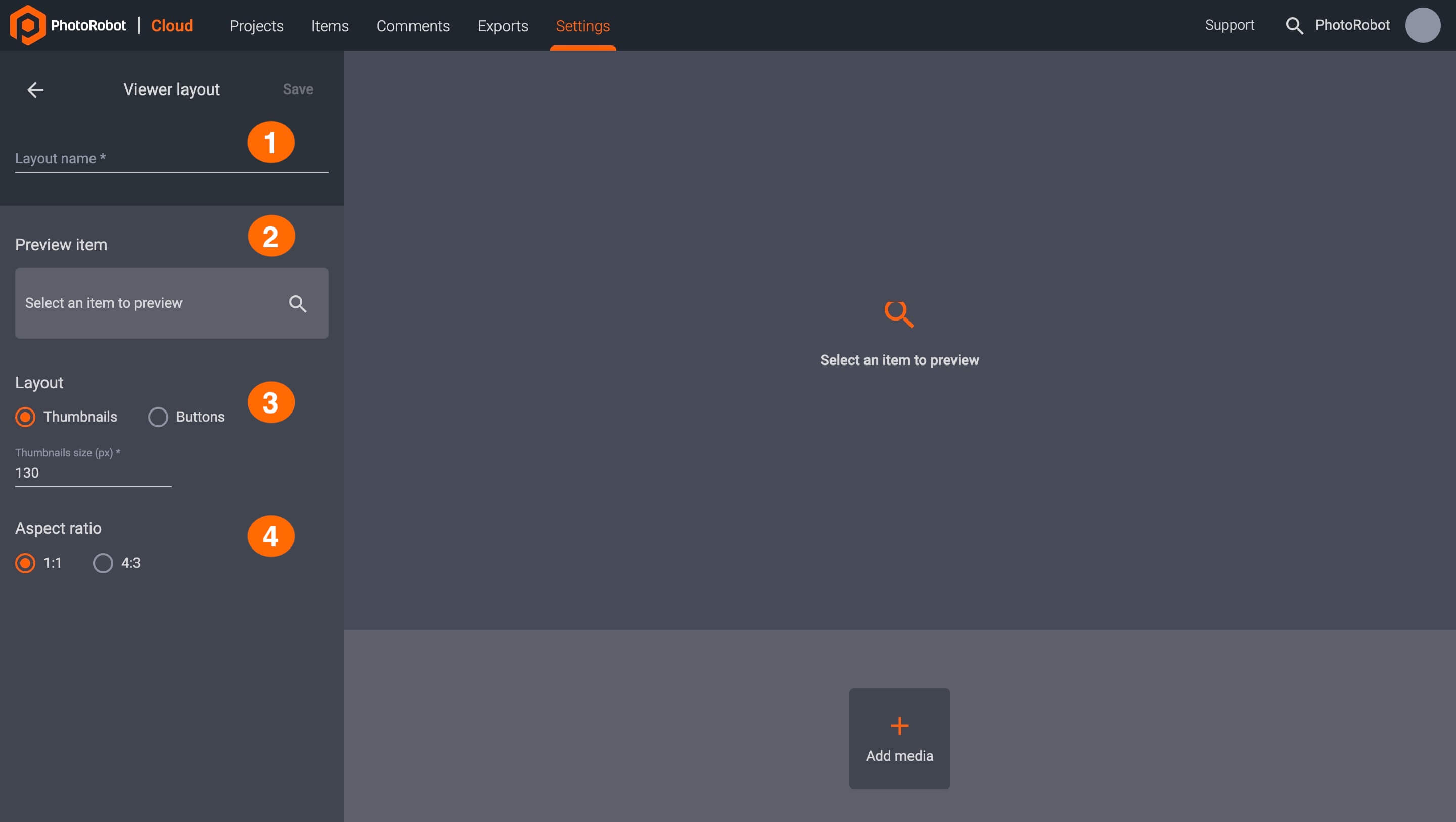 Configure PhotoRobot New Viewer Layout Settings