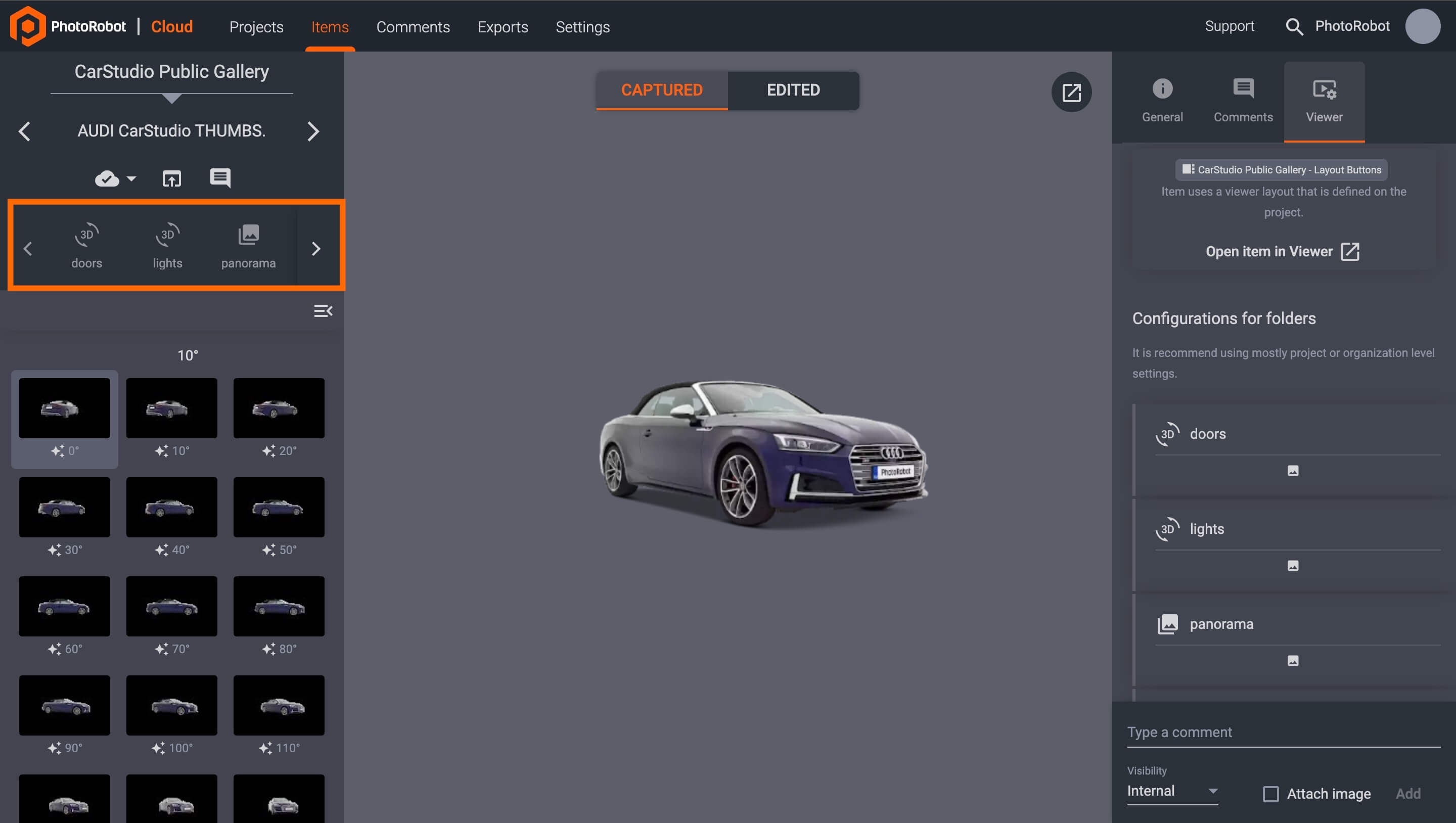 PhotoRobot Viewer Layouts Overview - User Support