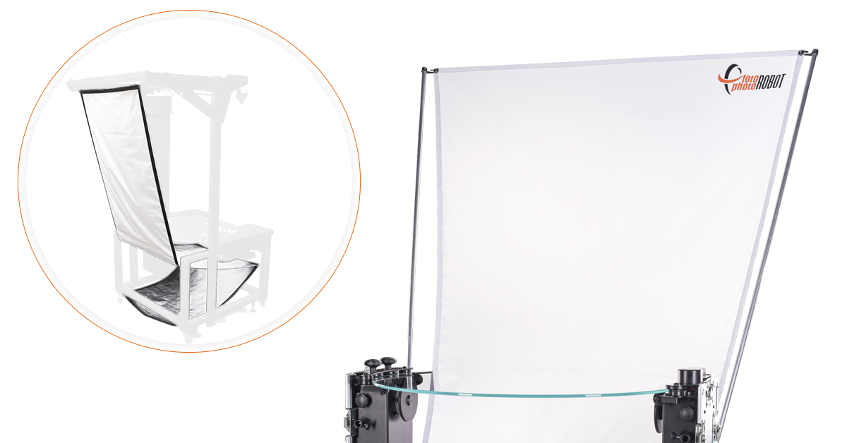 Pure white photography backdrop with light diffusion paper.