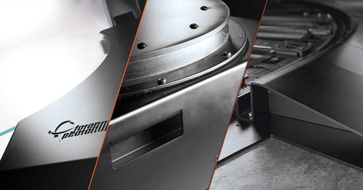 Close-up turntable hardware features and construction.