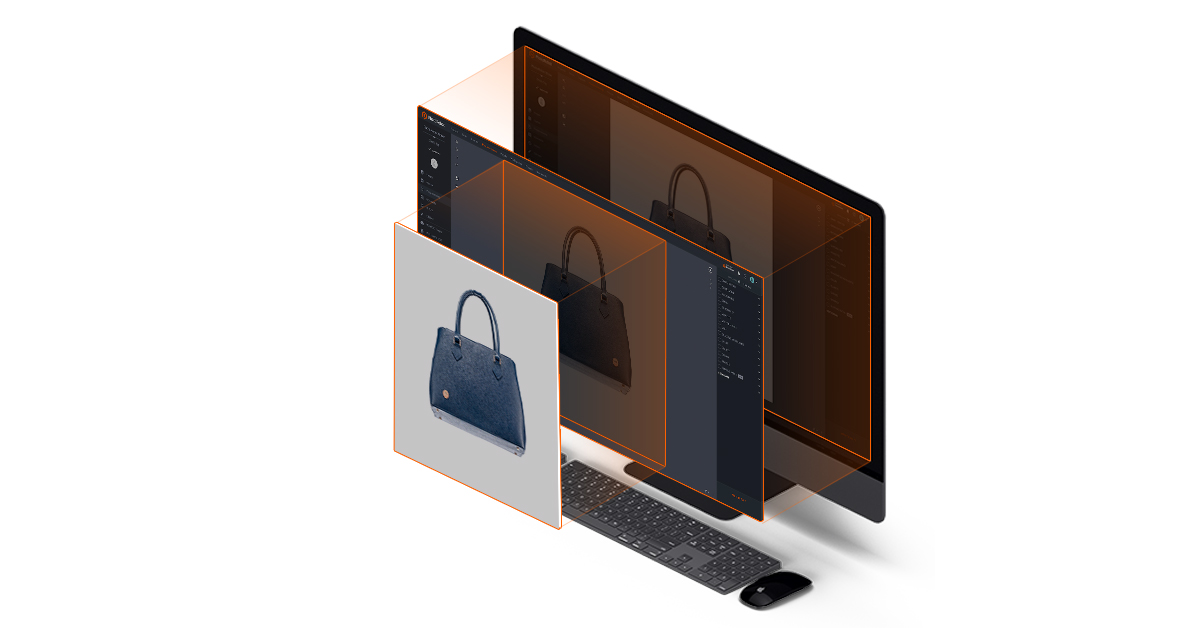 Graphic displaying from editing software to final photos.