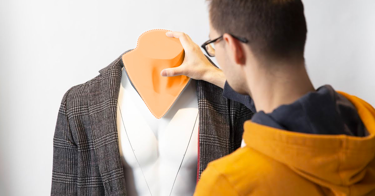 Photo of detachable mannequin neck piece.