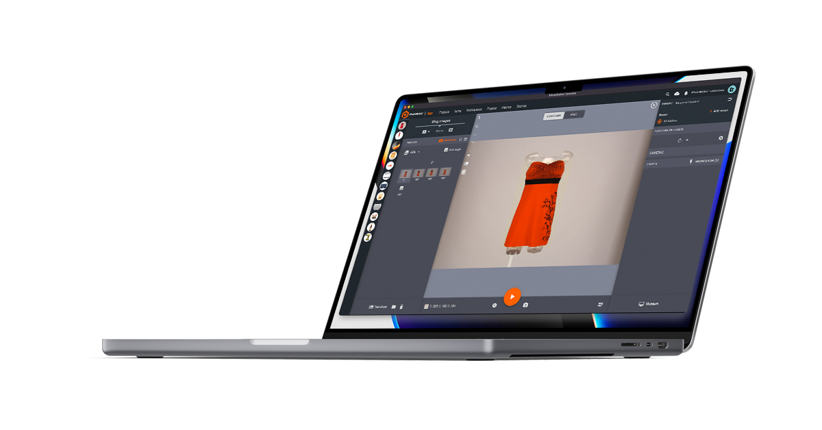 Photo editing software user interface.