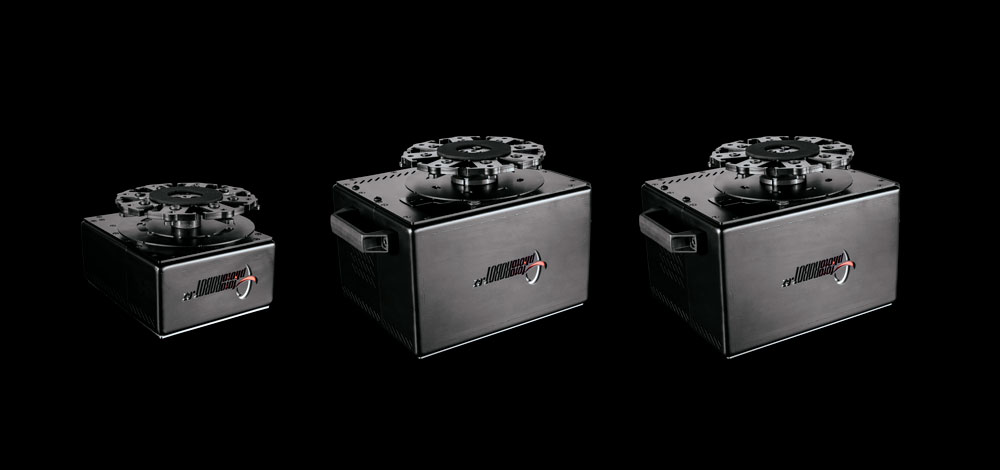 3 different size photography devices for different products.