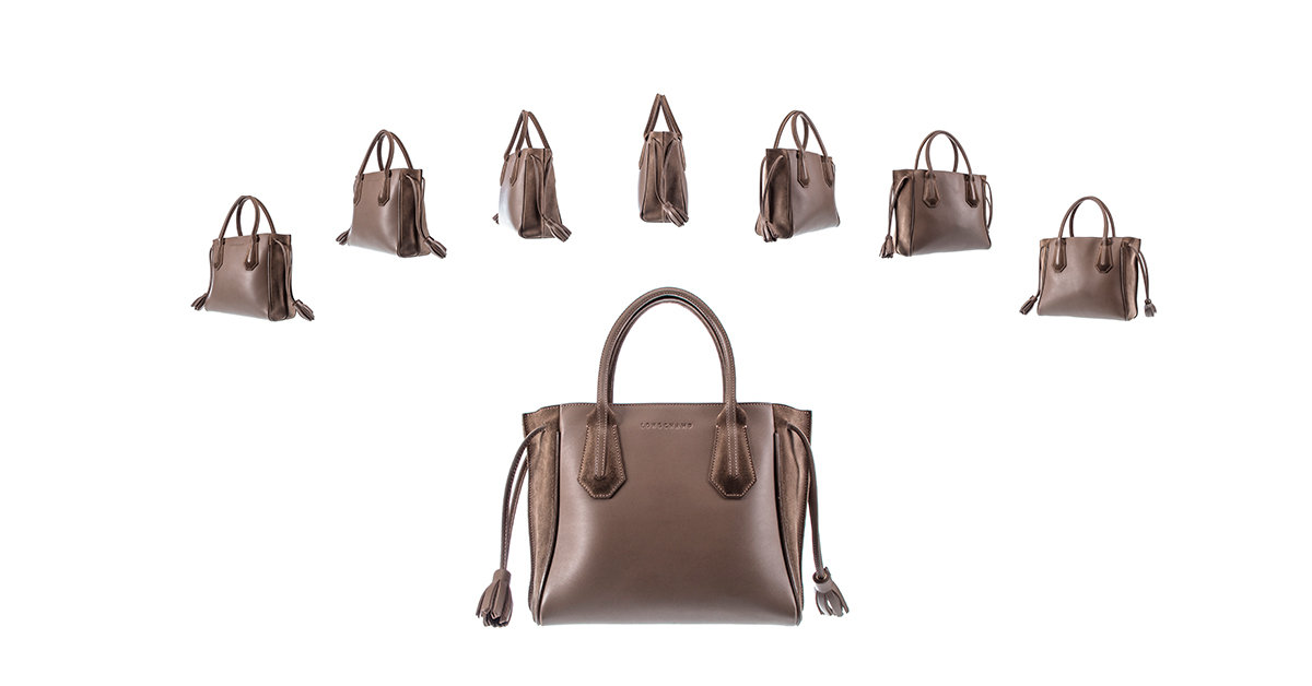 8 angles 360 degrees around handbag product