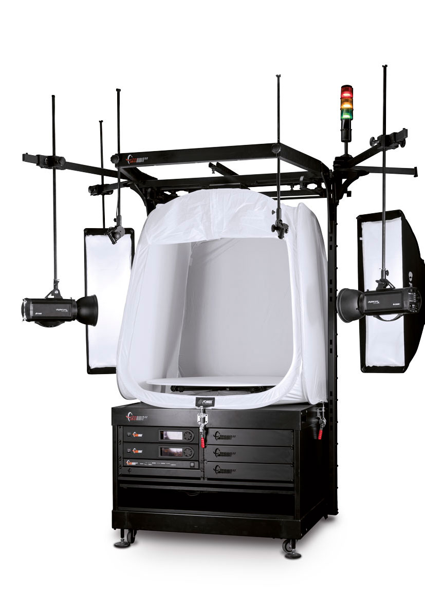 Automated photography turntable, light box and lighting setup