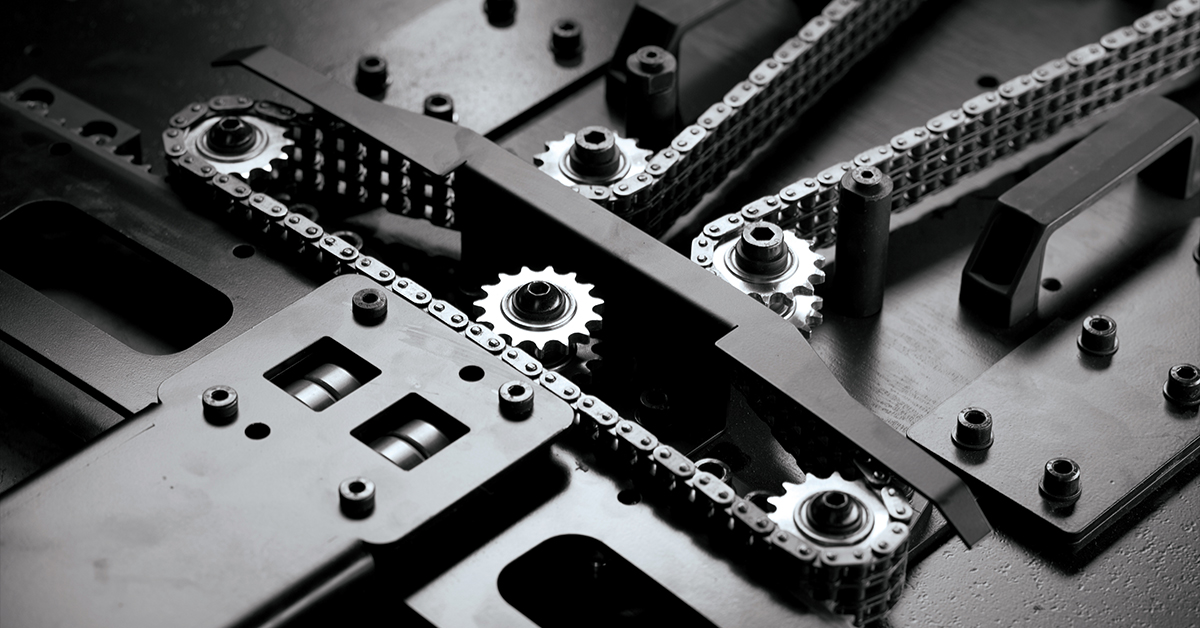 Close-up of hardware mechanical components.