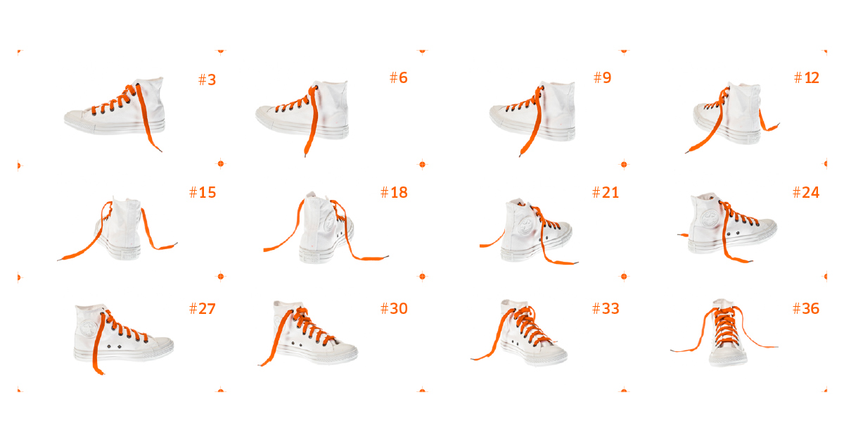 4 x 3 grid of product photos 360-degrees in angles.