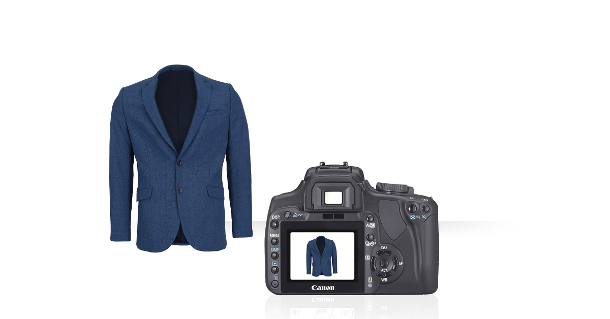 Ghost mannequin effect on a blazer