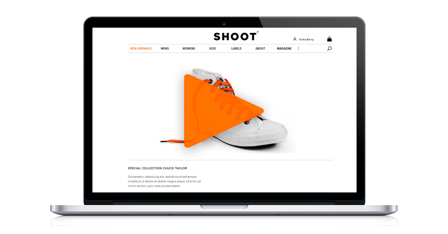 Product video desktop view
