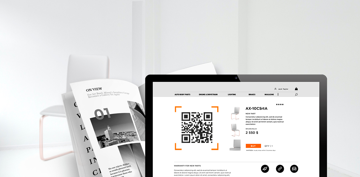 Scan QR code AR product experience