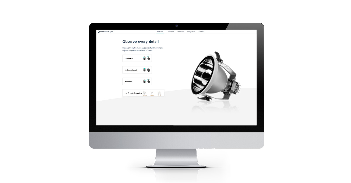 Interactive 3D product page