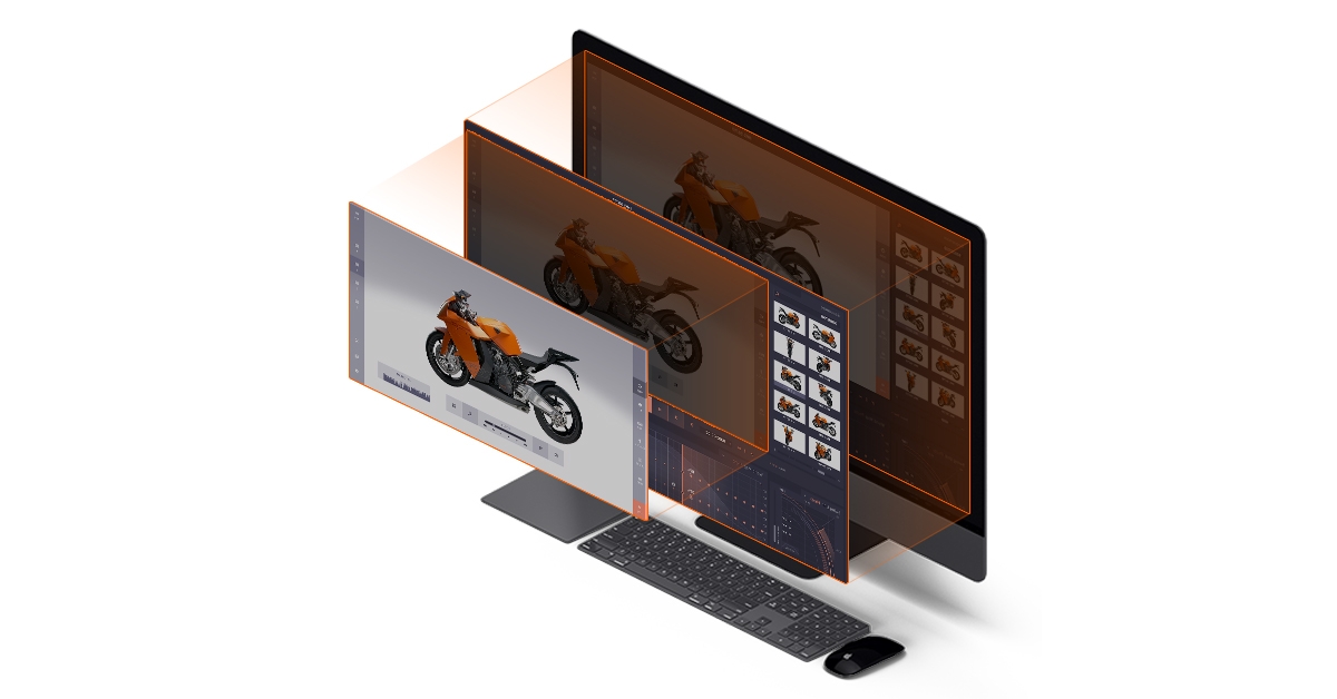 Graphic showing photo editing interface and final photo.