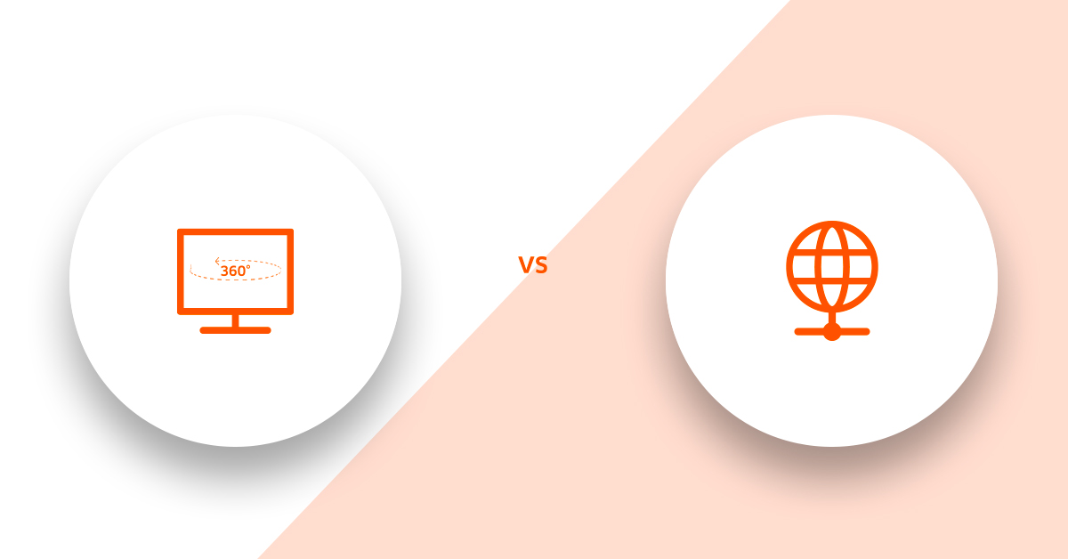 360-degree presentation vs static product photos