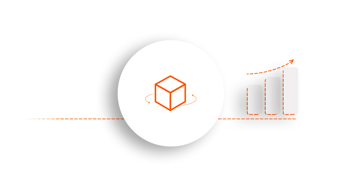 Graphic showing scalability of 360 product viewers.