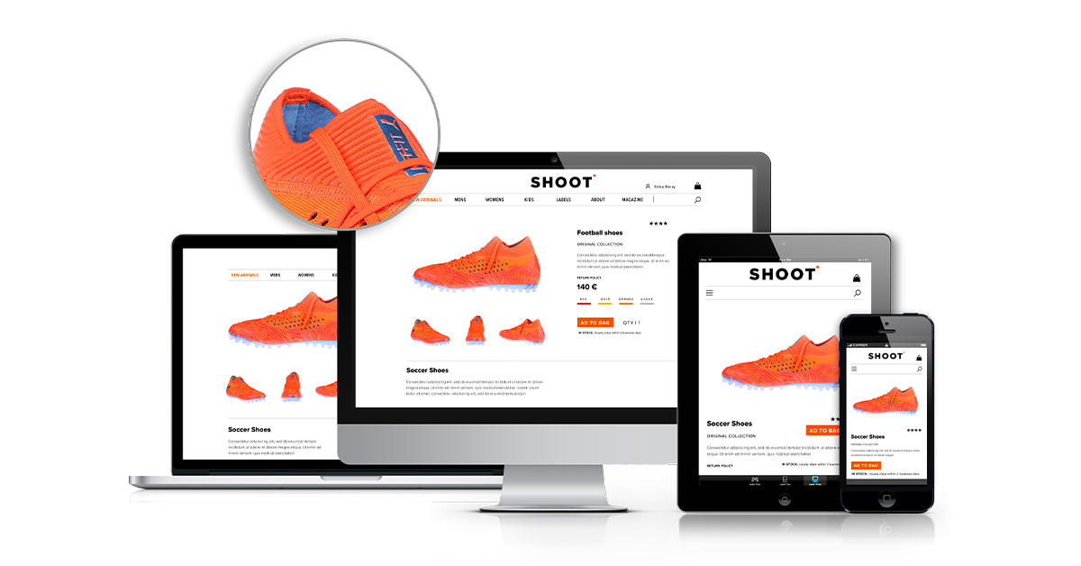 Product content responsive design multiple devices