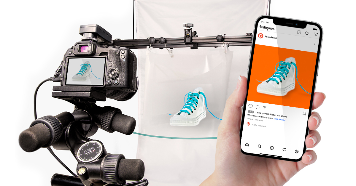 Photographing footwear for online presentation