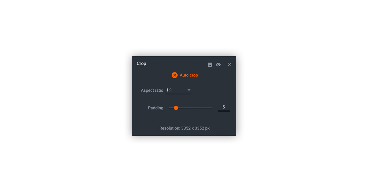 Example of settings aspect ratio and padding.