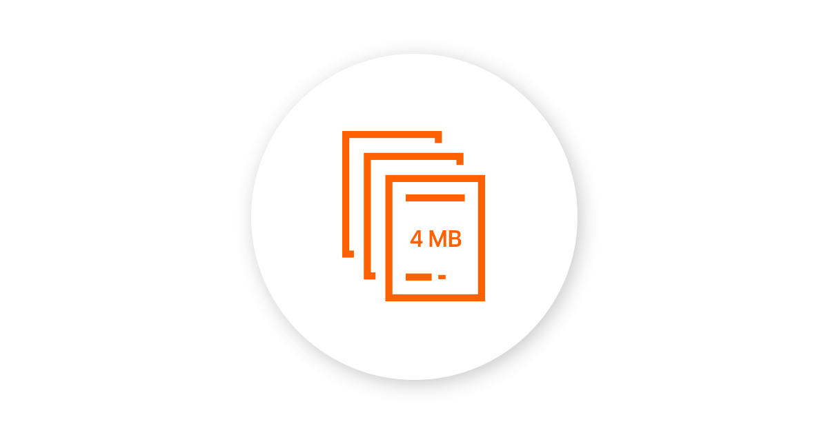 Recommended files no larger than 4MB