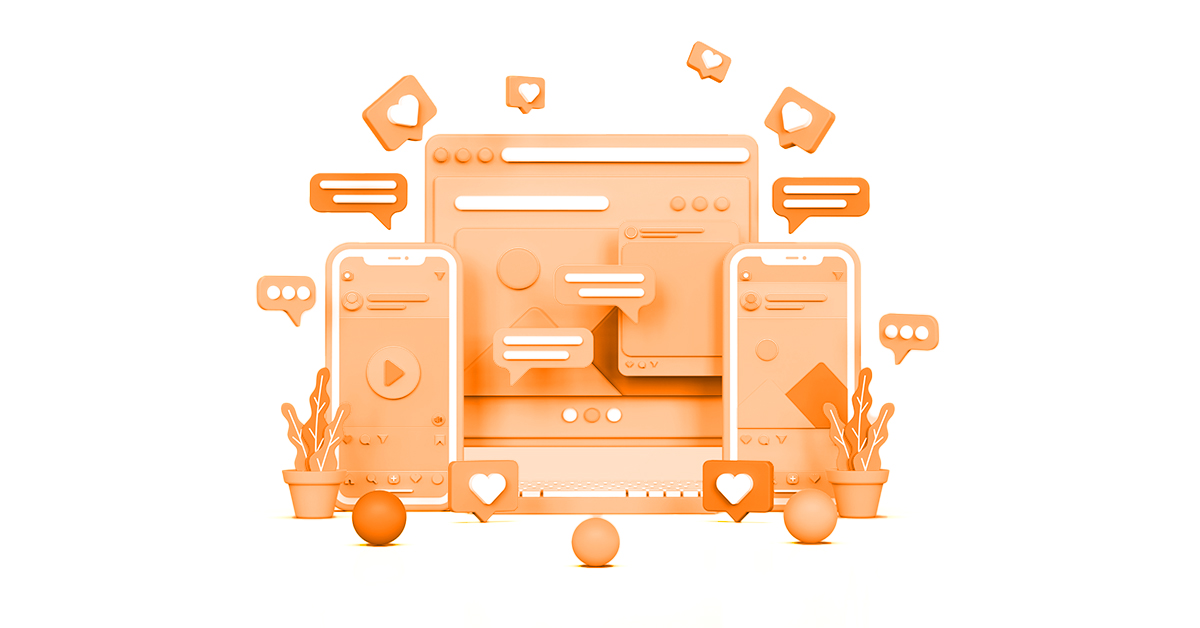 Graphic of social media platforms.