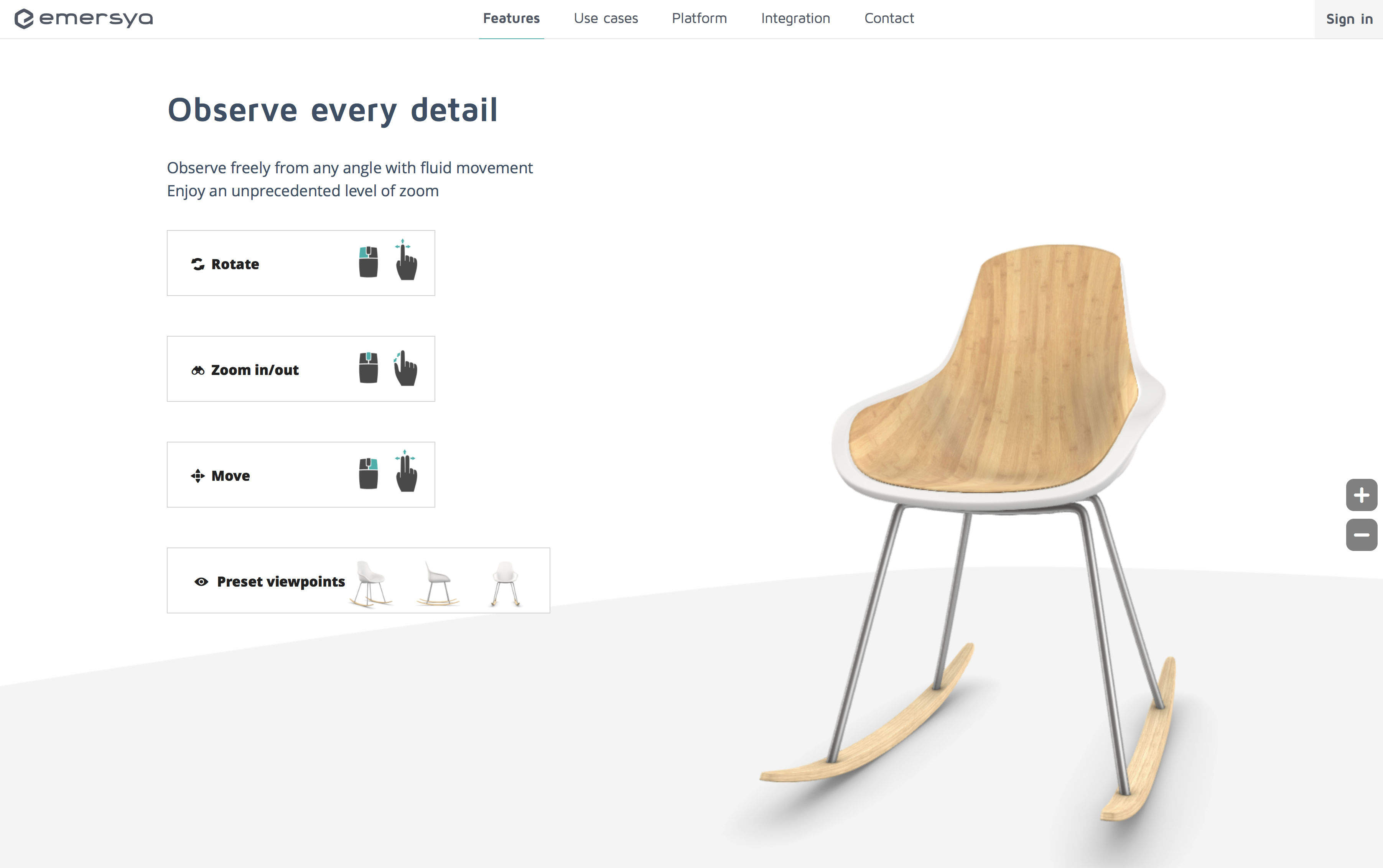 Emersya 3D configurator for eCommerce
