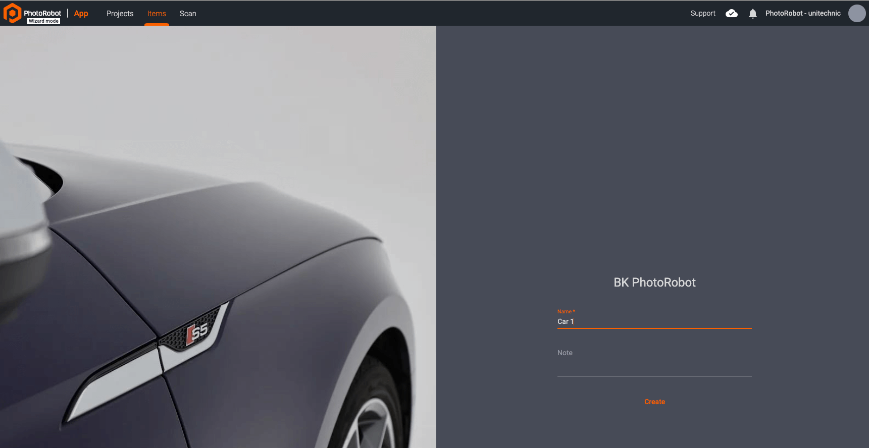 PhotoRobot Wizard Startup Screen