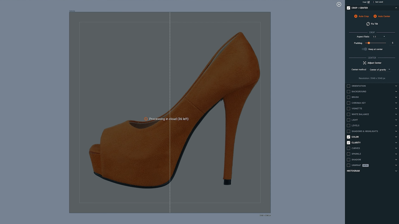Image post-processing occurs in the background in the cloud for smooth workflows.